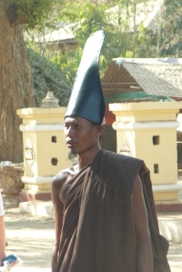 Monk with a funny hat